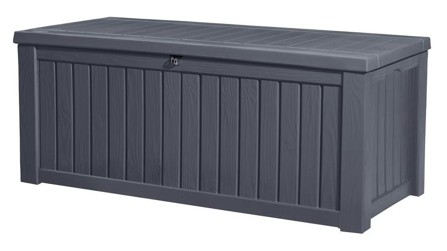 Keter Rockwood Kussenbox Antraciet 155x72x64cm - 570L