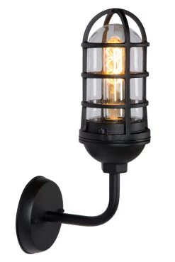 Lucide Limal Wandlamp Zwart IP44 Buitenverlichting - E27 Socket
