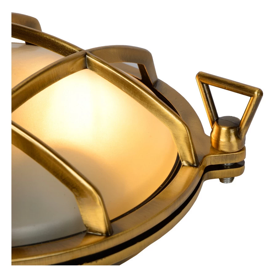 Lucide Dudley Wandlamp Mat Goud IP65 Buitenverlichting - E27 Socket - Afbeelding 4