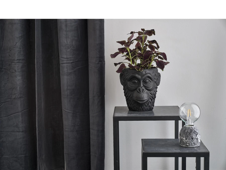 Villa Collection Bloempot Gorilla Black - Cement - 22x22.5 Cm - Afbeelding 2