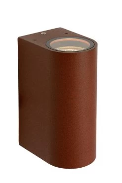 Lucide Boogy Wandspot Buiten Roest Bruin2x35w GU10