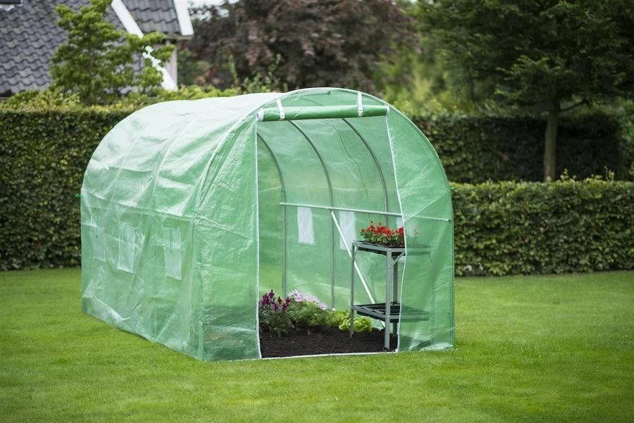 Nature Tuinserre Met Bodemframe En Ritsdeur 200x350x200 Cm - Afbeelding 2