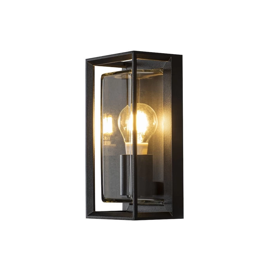Konstsmide Brindisi Wandlamp Flush Zwart Gelakt Aluminium
