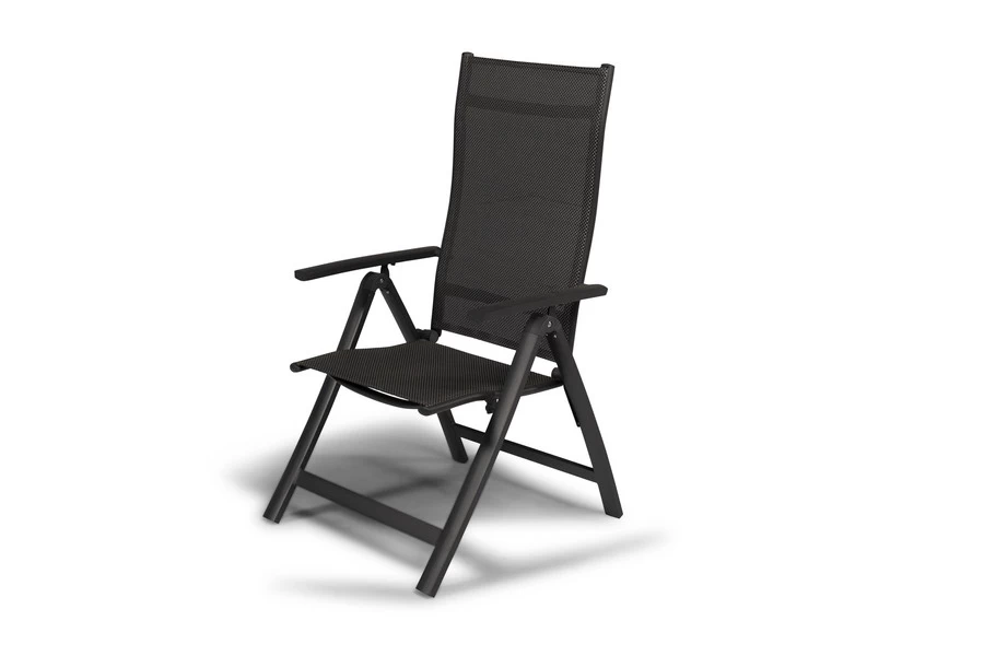 Tierra Outdoor Avento Verstelzetel Charcoal Frame Met Textilene - Afbeelding 2