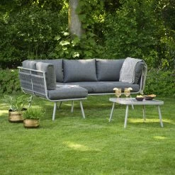 Zadar Outdoor Loungeset Hoek Aluminium Licht Grijs