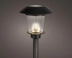 Lumineo Tuinverlichting LED Solar Zwart 17x35 Cm - Warm Wit