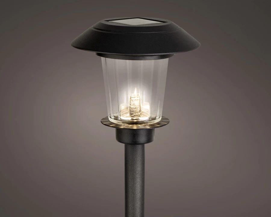 Lumineo Tuinverlichting LED Solar Zwart 17x35 Cm - Warm Wit