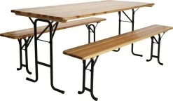 Houten Tuinset Opvouwbaar Tafel Met 2 Banken