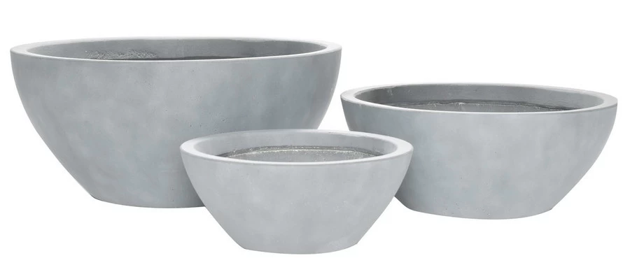 Bloemschaal Fibercement Licht Grijs Diam.56cm X H.25cm