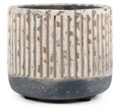 Bloempot Cement Antiek Wit Dia 14.5 X H 12 Cm