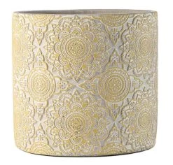 Bloempot Cement Geel D 13.5 X H 13cm