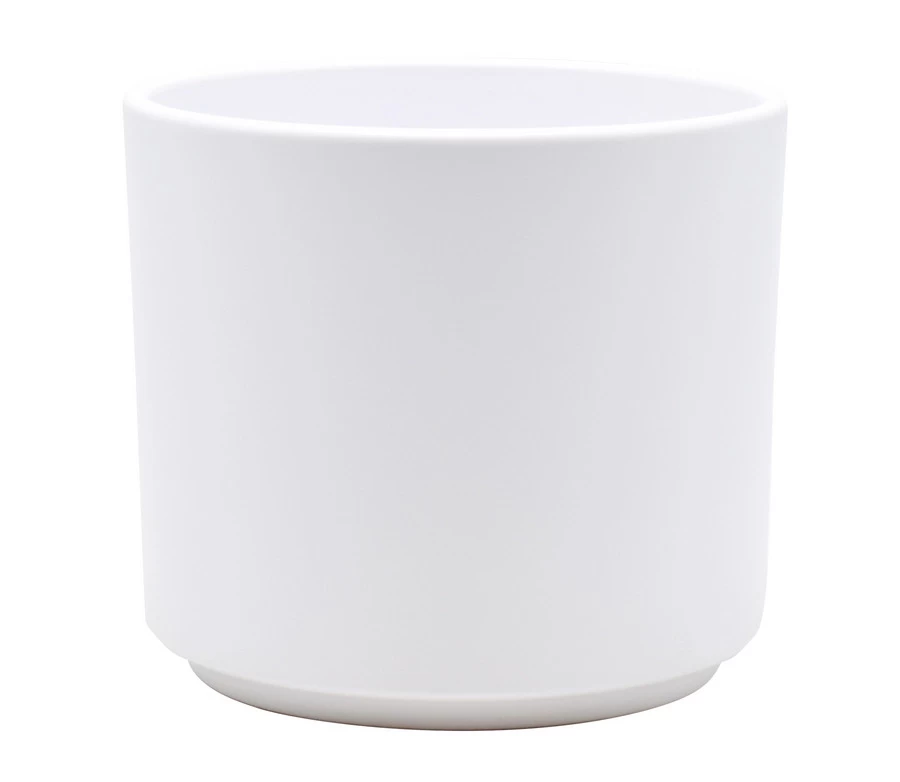 Bloempot Aardewerk Mat Wit Gulia D 12.5 X H 11 Cm