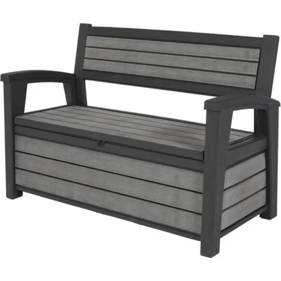 Keter Hudson Tuinbank Opbergbox Antraciet