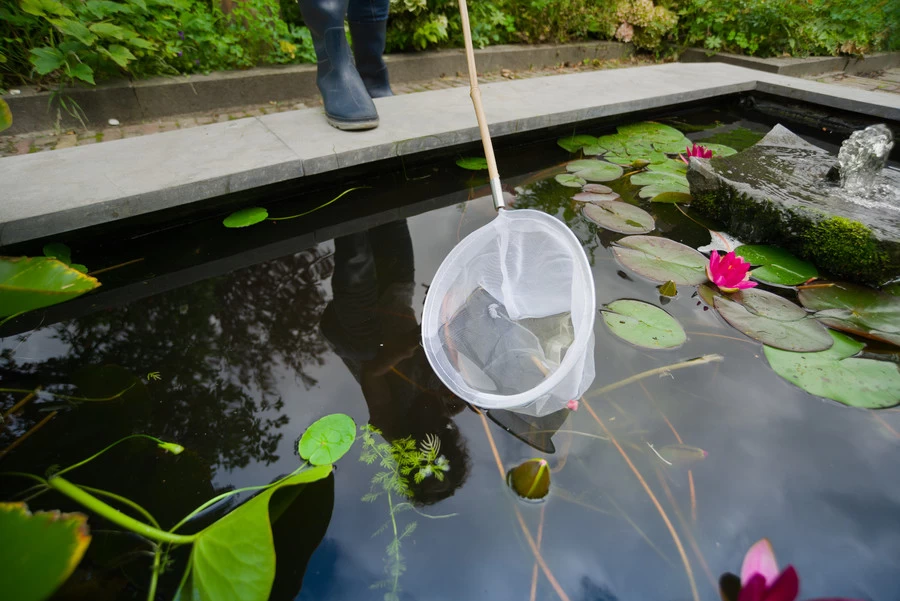 Ubbink Schepnet Met Bamboesteel 150 Cm - Wit - Fijnmazig - Afbeelding 2