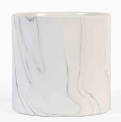 Bloempot Aardewerk Chelone Wit/Grijs D 7.5x H 7.6 Cm