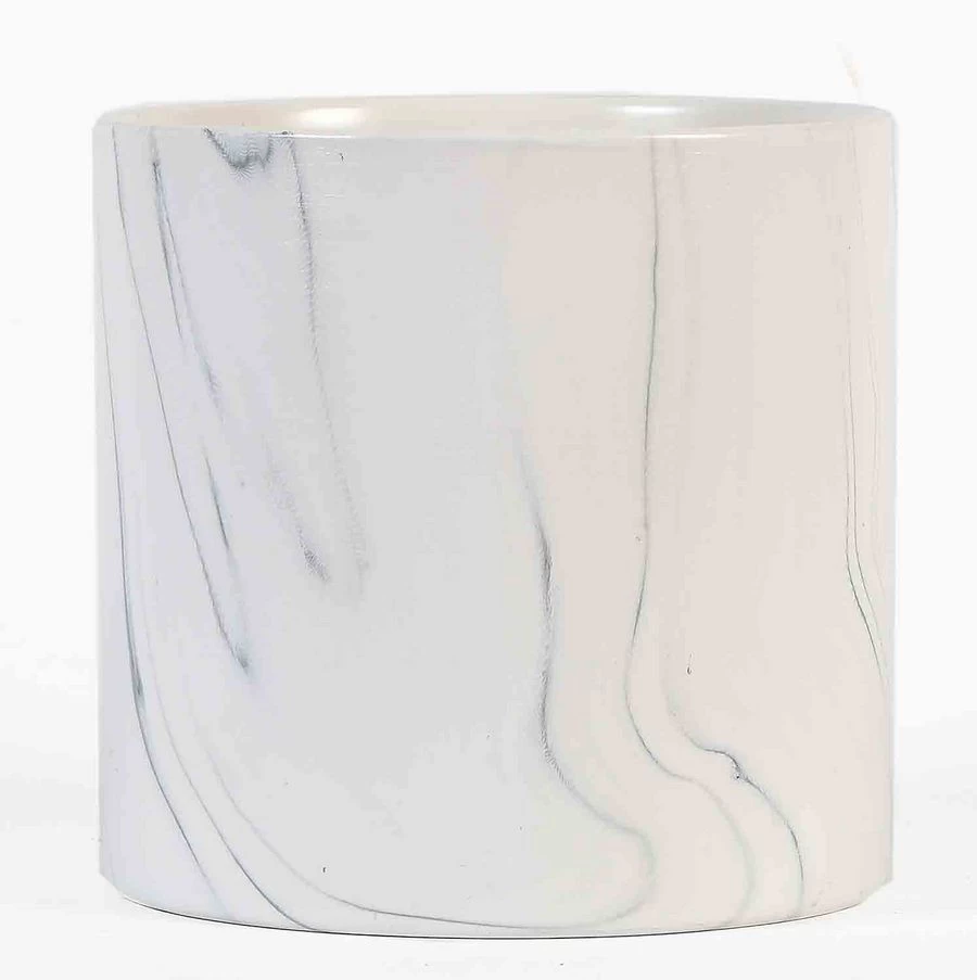 Bloempot Aardewerk Chelone Wit/Grijs D 7.5x H 7.6 Cm