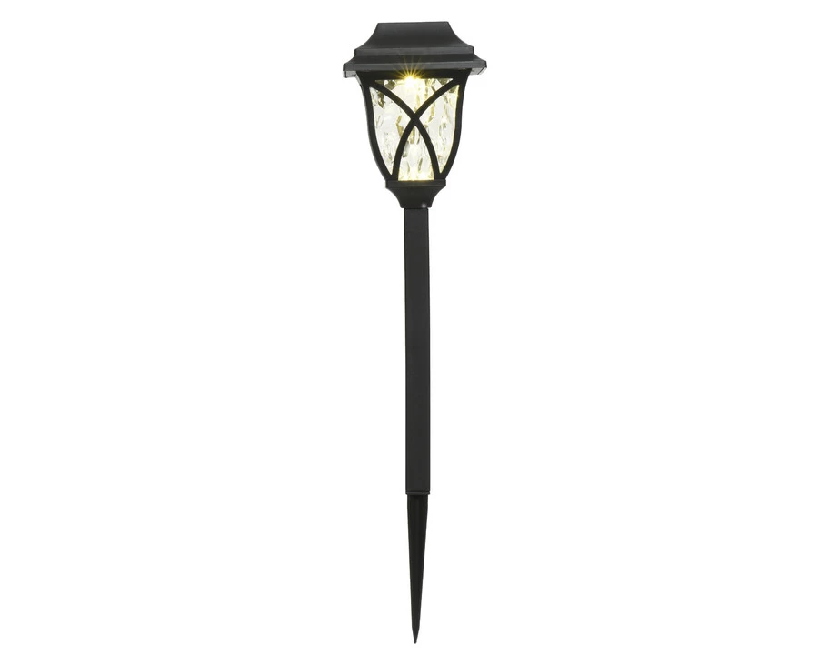 Lumineo Tuinverlichting LED Solar Zwart 4 Stuks 10x33 Cm - Warm Wit - Afbeelding 4