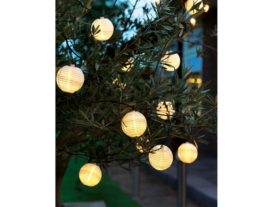 Lumineo LED Solar Strengverlichting 450 Cm Warm Wit - 10 Lights - Afbeelding 2