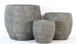 Bloempot Fibercement Antiek Groen D26xh25 Cm