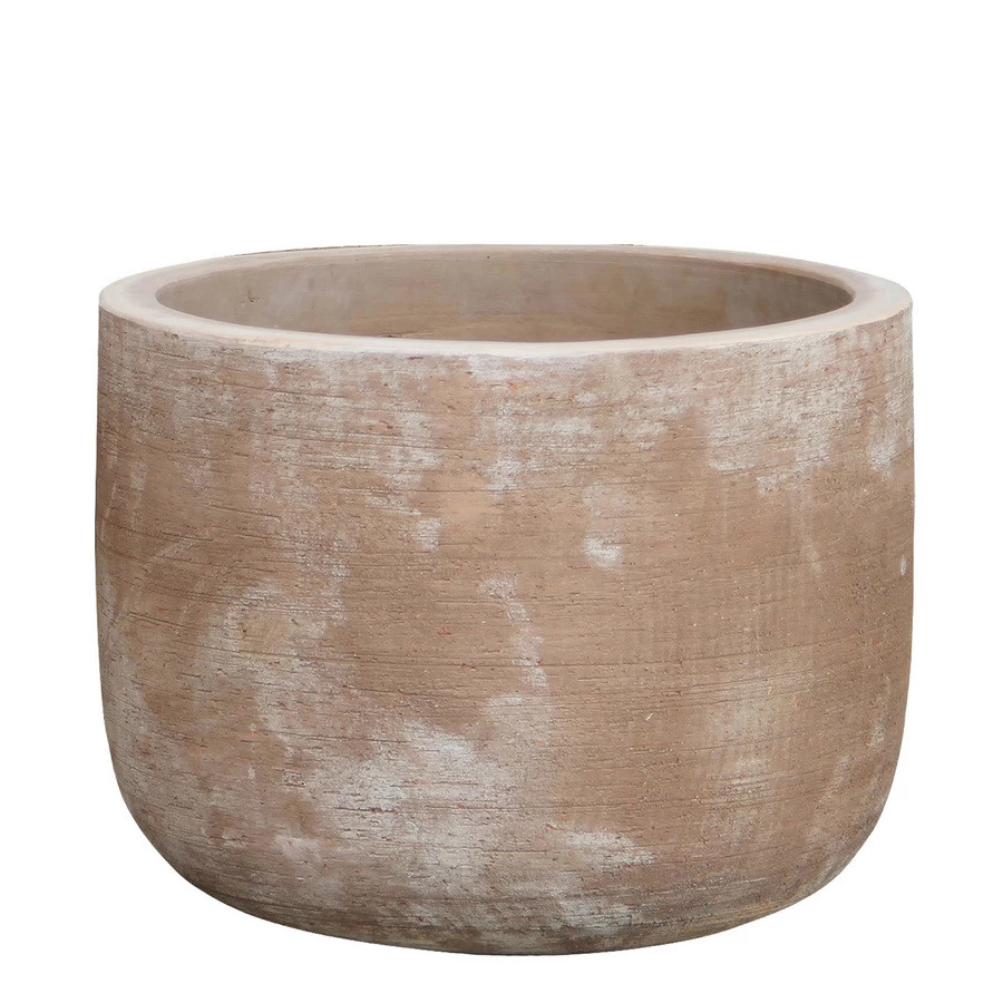 Bloempot Mterra Laag Rond Handgemaakt 46x36 Cm